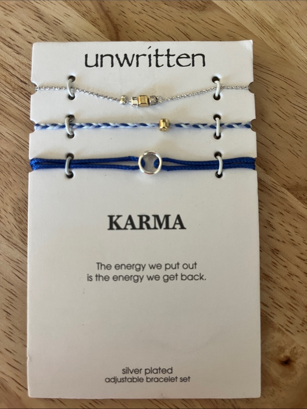 NWT “Karma” stack bracelets ..adorable